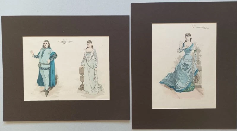 Puppentheater Ballett Schauspieler Marionetten-Spiel 13 Druckgraphiken 1873-1919 - Bild 3 von 4