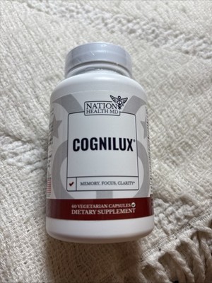 NATION HEALTH MD Cognilux Brain Supplement for Memory & Focus w/ Niacin 60c 2/27