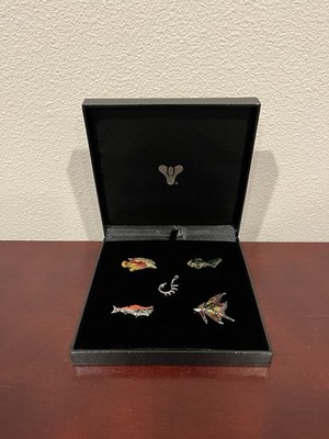 Destiny 2 Exotic Angler Fish Pin Set W/ Display Box Official Bungie Rewards