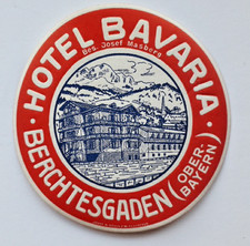 Hotel Bavaria ( Berchtesgaden ) Alpes Bavaria  DECO Luggage Label