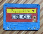 ACEO Original, Cassette Tape, Retro, Puppy Love, Kimberly Cordner — photo 2