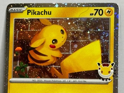 2026 Pokemon Day Pikachu 051/162 Stamped Promo - VERY VISIBLE DOUBLE SWIRL  - NM