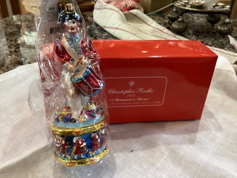 Christopher Radko Christmas Ornament A Drummer's Dozen Original Box and Tag