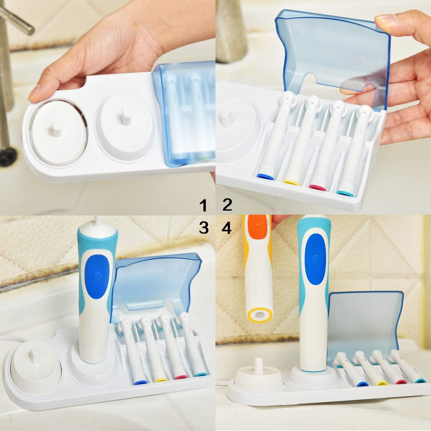 LazyMe Electric Toothbrush Stand for Oral B，Electric Toothbrushes Heads Holde...