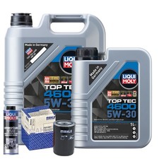 Motoröl 5W30 LIQUI MOLY Top Tec 4600 6L+MAHLE Ölfilter +Spülung