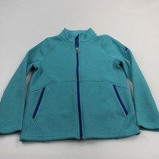 Kids Girls SPYDER Youth Zip Up turquoise Jacket With blue trim XL 18