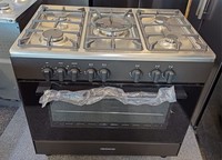 Kenwood 90cm 5 burner Dual Fuel Range Cooker black stainless steel CK500DF