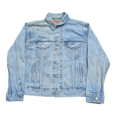 Levis Damen Jacke Original Trucker Jeansjacke in heller Waschung blau Größe M
