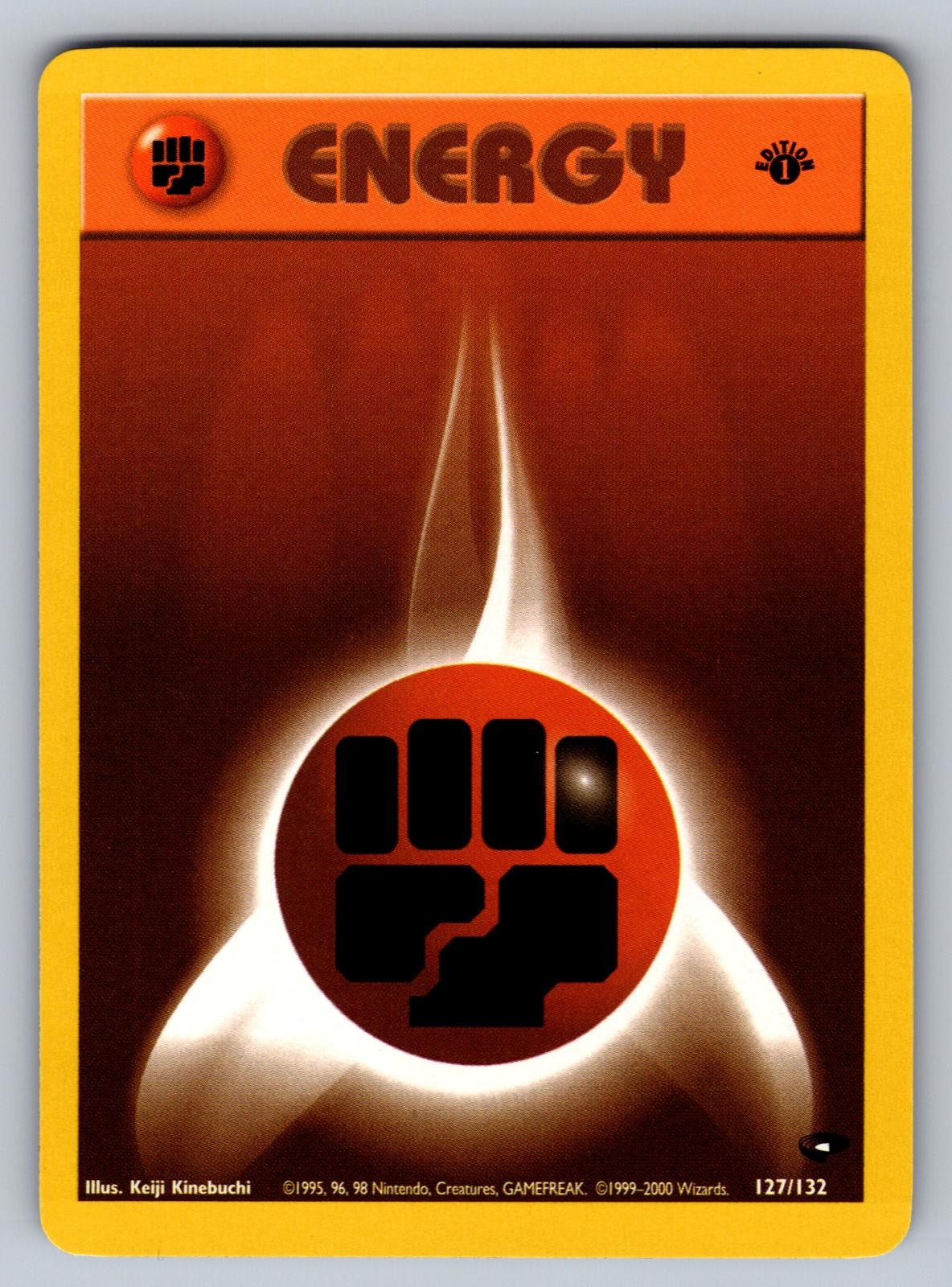 Fighting Energy 127/132 Gym Challenge Pokemon 1st Edition Near Mint