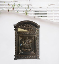 Decorative Lock Mailbox Outdoor - Metal Wall-...