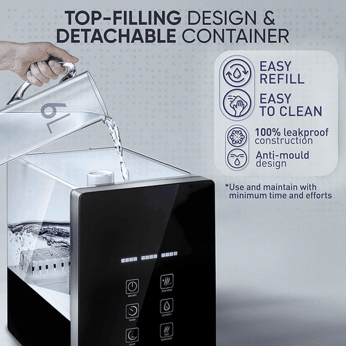 Top Fill Cool Mist & Warm Mist Humidifier for Large Room Home Bedroom Living - Picture 2 of 6