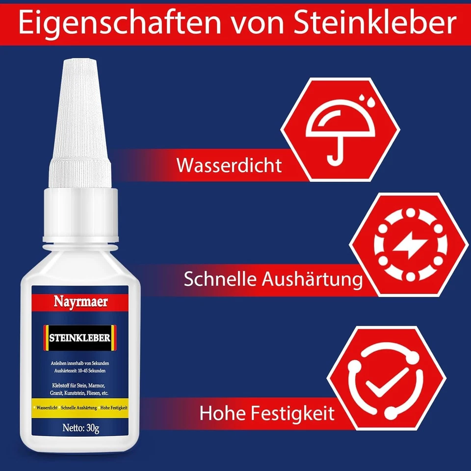 Steinkleber, 30g Klare Wasserdichte Marmor Kleber Zwischen Stein und Anderen - Bild 4 von 4