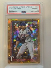 Kumar Rocker Rookie PSA 10 Gold /50 2025 Topps Update Sapphire #160 Rangers RC