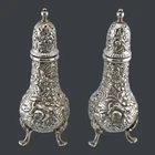 Rare Sterling Silver S Kirk & Son Repousse No. 58 Salt & Pepper Shakers ~no mono
