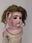21" Antique Armand Marseille Mable Bisque Doll Leather Body As Is BR Eyes #L