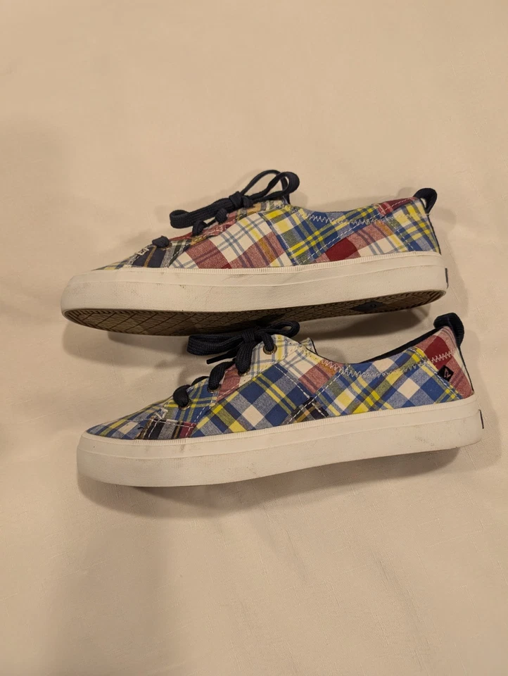 Zapatillas deportivas Sperry Top-sider Preppy a cuadros para mujer talla 8 con cordones Foto 3 de 4