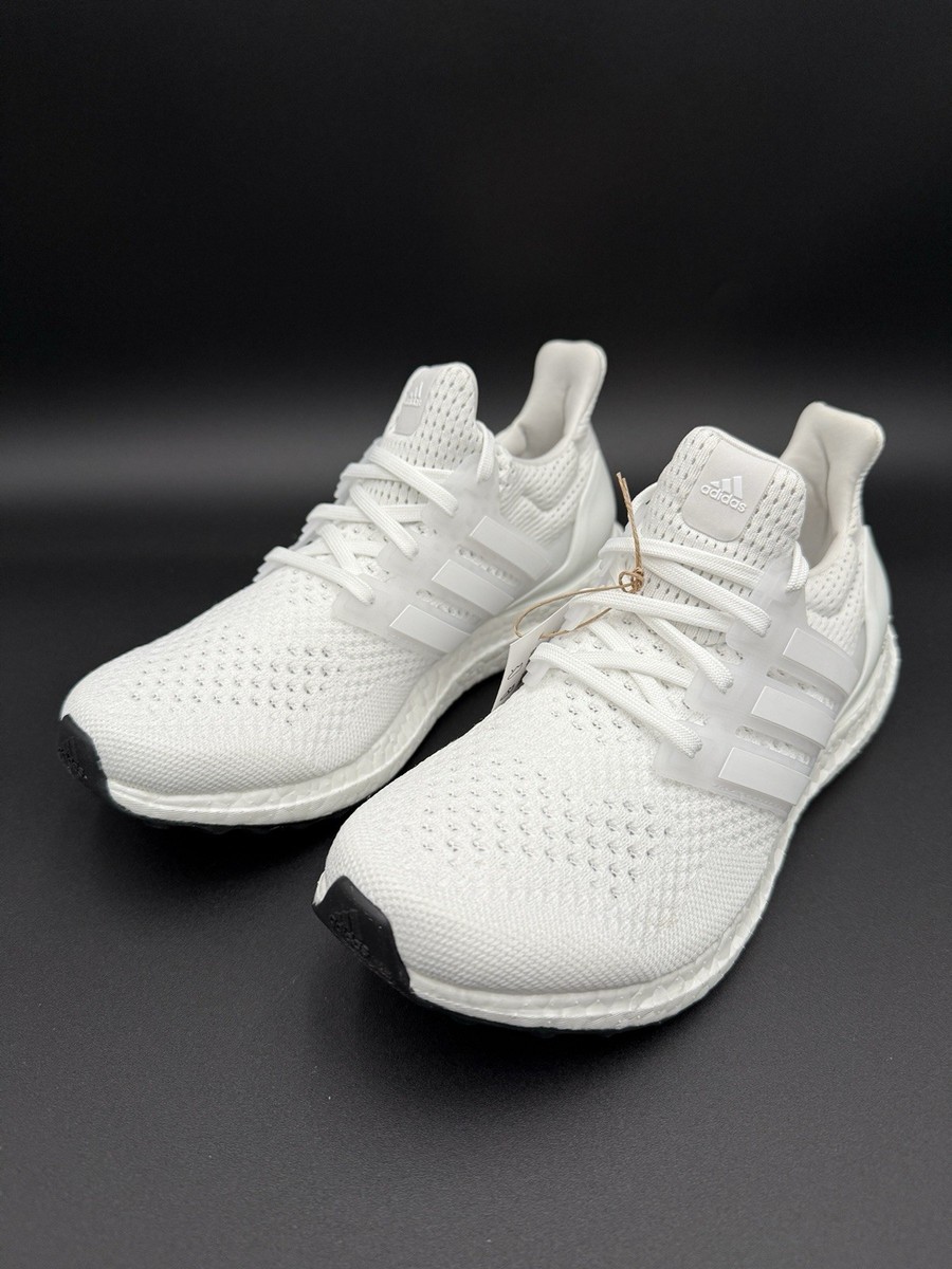 Adidas Ultraboost 1.0 Womens Triple White, Black Bottom Running Shoes  HQ4207 G