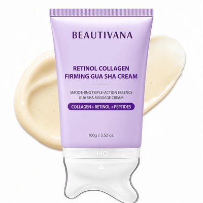 Beautivana Retinol Collagen Firming Gua Sha Cream | Retinol, Collagen & Peptides