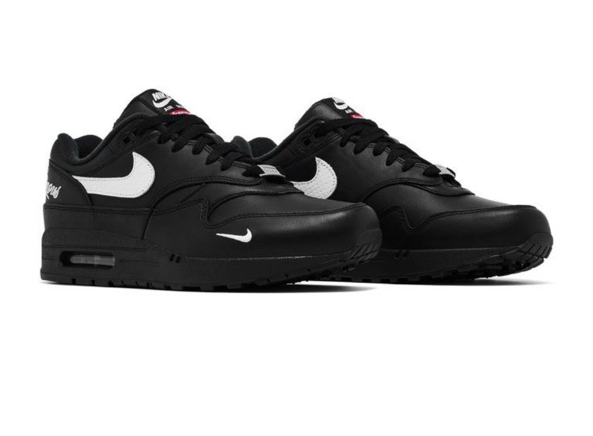 Taille 9   Nike Supreme x Air Max 1 '87 SP noir blanc