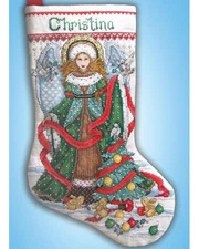 DIY Design Works Christmas Angel Counted Cross Stitch Stocking Kit