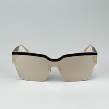 Gafas de sol Dior para hombre negras doradas escudo espejado humo DIORCLUB M4U 55A5 NUEVAS