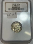 1937-D Buffalo Nickel NGC MS66 Beautifully Toned! Light Rainbow