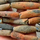 KYRA MINT- NEOLITHIC Terracotta FISHNET WEIGHTS (26 to 31 beads per stand)SAHARA