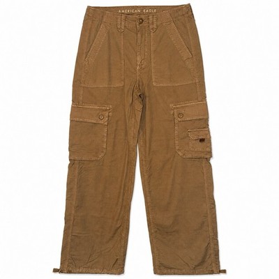 American Eagle Baggy Jogger Cargo Pants Brown Stretch Utility Pockets Size 4 NWT