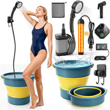 2026 Upgraded Portable Shower with Heater, 6000mAh Rechargeable Camping Shower