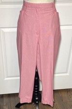 Lauren Ralph Lauren Cotton Cropped Red White Pants Size 18W