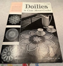 Doilies In Coats Mercer-Crochet Crochet Pattern Booklet No. 525 C1976