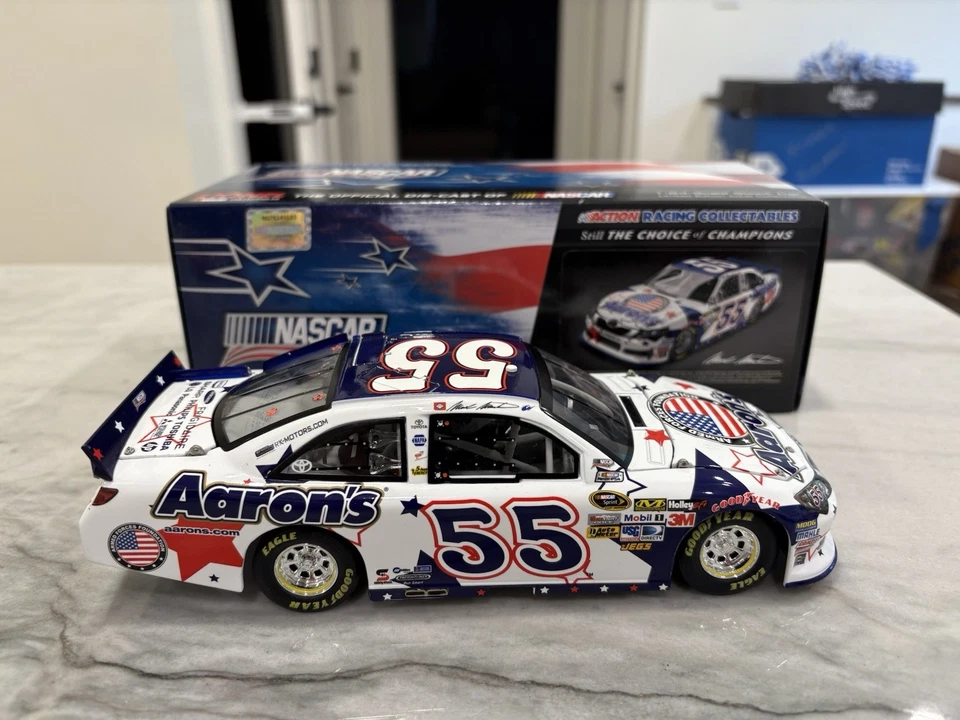 Mark Martin 2012 Aaron’s Nascar Unites 1/24 Diecast Patriotic #55 Toyota Action - Image 3 of 4