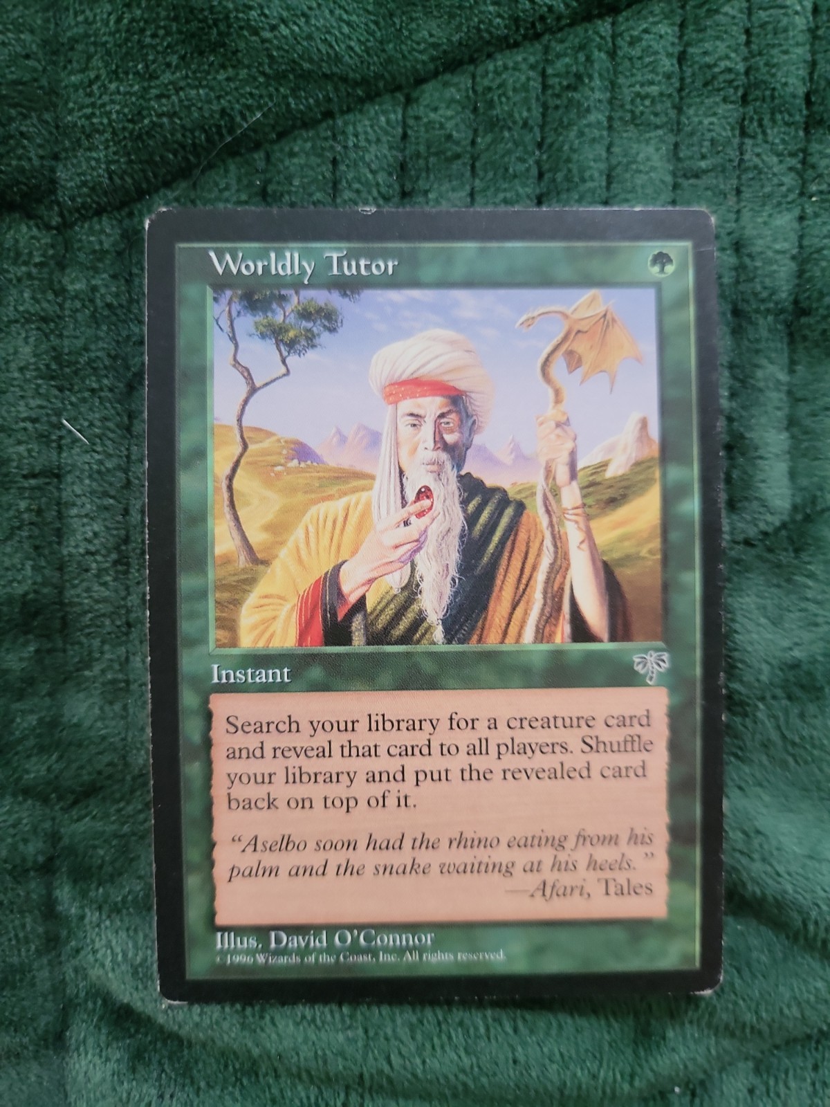 Worldly Tutor Uncommon Mirage Magic: The Gathering Cards