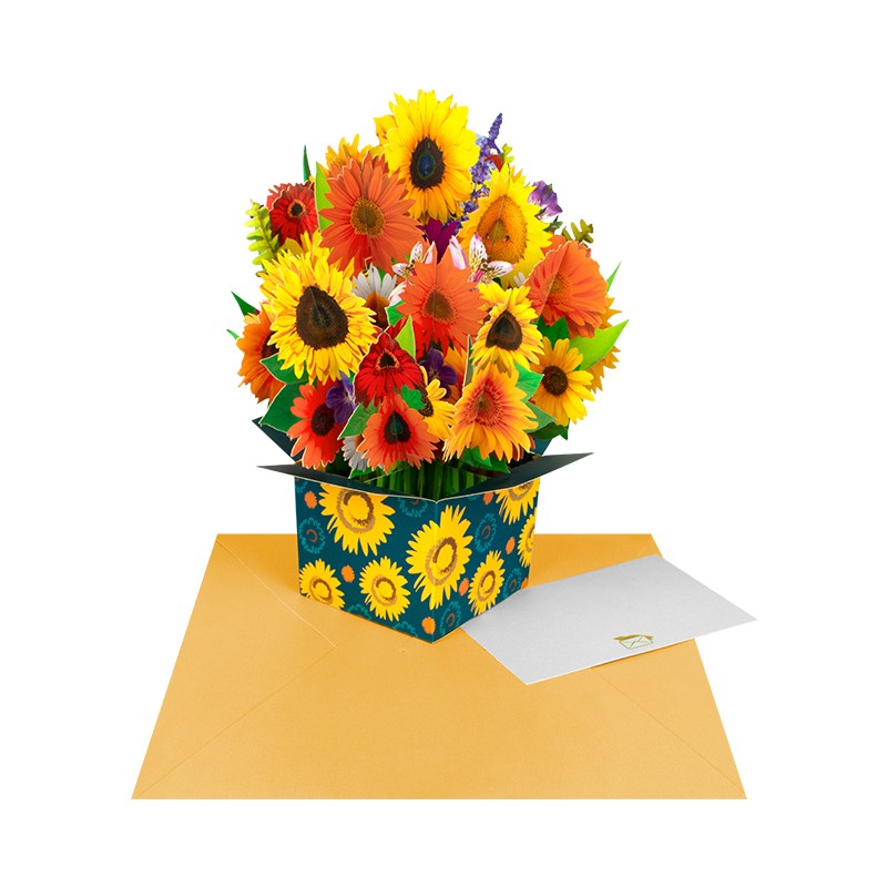  - Bloom Box Sunflower Radiance 3D Pop-Up Greeting Card - Image 2