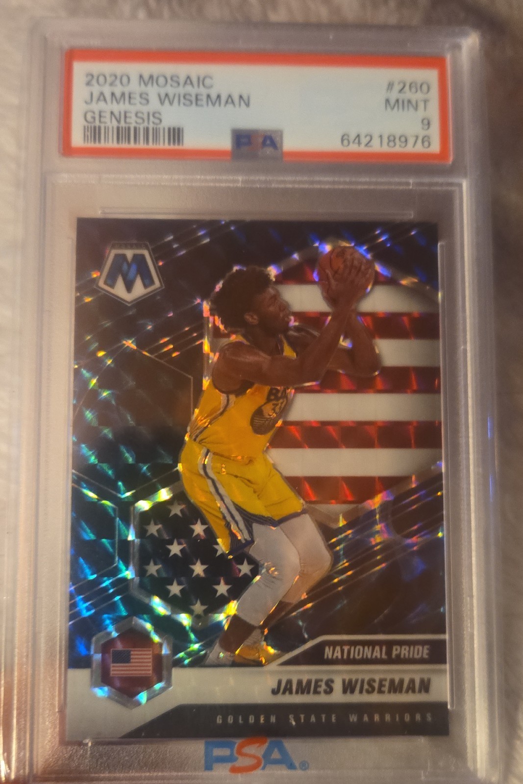 2020-21 Panini Mosaic - National Pride James Wiseman #260 Genesis Mosaic...