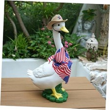 Porch Goose Garden Statue with Outfit - Large Goose Goose  Cowboys Outfit