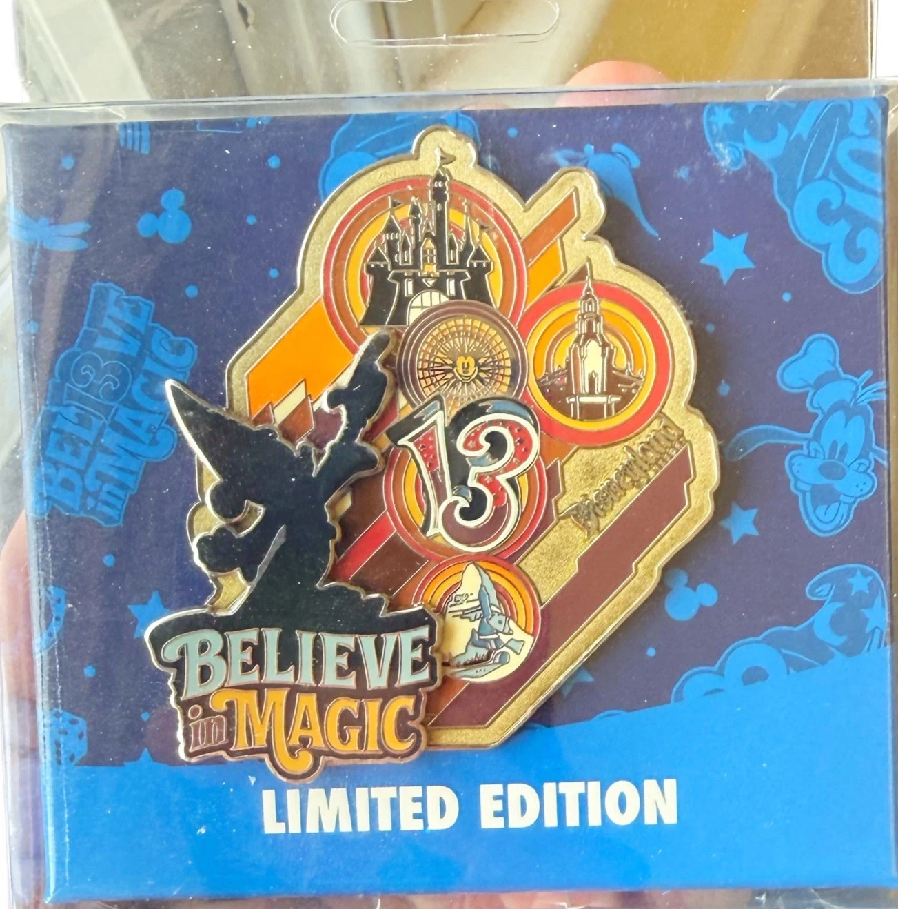 Disney Pin LE 300 NIB Believe in Magic 2013 Disneyland DLR DCA Red Jumbo