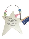 NEW  Curly Girl "What We Survive Gives Us Our Shine" Ceramic Hanging Star Plaque