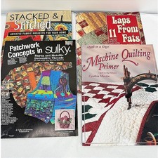 Quilting Book Mixed Lot of 4 Machine Quilting Primer Sewing Craft DIY Hobby