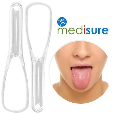 PEBBLE ELEVEN 2x TONGUE CLEANER Oral Bacteria Plastic Scraper Breath Freshening Dental Hygiene