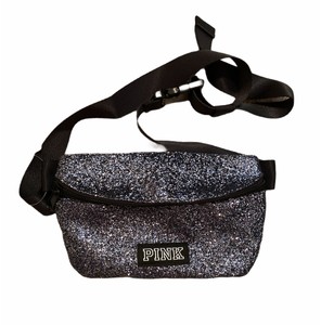black glitter fanny pack