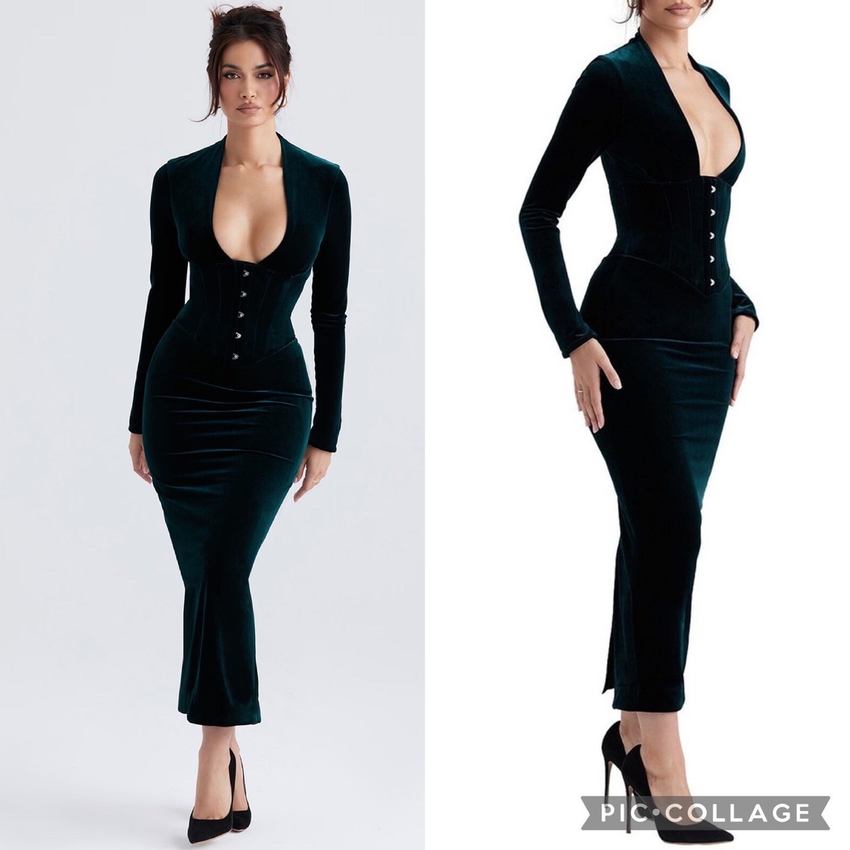 how to style long sleeve black dress Black Long Sleeve Backless Midi Dress – trinarosh