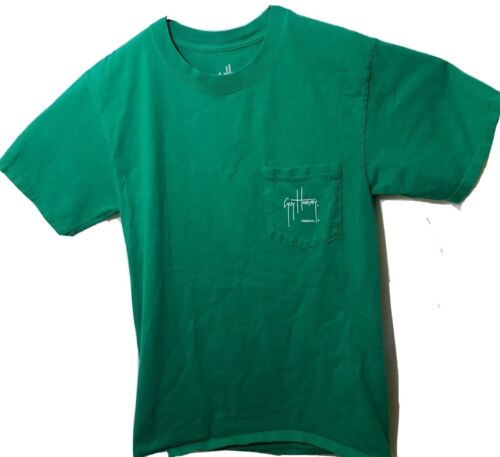 Guy Harvey Mens T-Shirt Size Small Green Short Sleeve West Florida Map Colorful - Picture 2 of 7