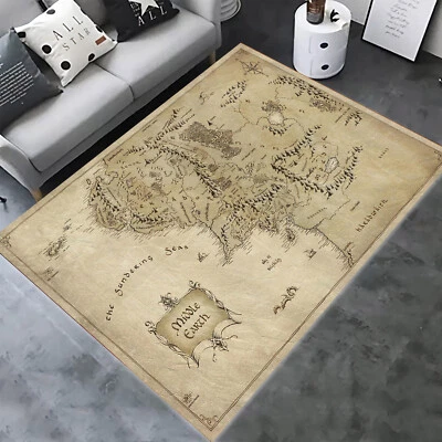 Lord of the rings map, Middle Earth Map Rug, Middle Earth Rug