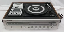 Soundesign 6811 AM/FM Stereo Receiver Record Player 8 Track Cassette Player
