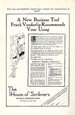 Charles Scribner's Sons New York * American Ad. in the thirties