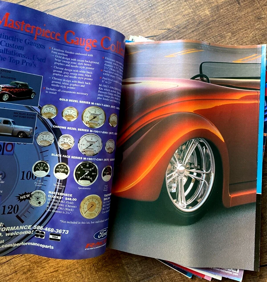 6 Street Rod Builder Magazine Lot 2003 Hot Rod Car Classic Drag Racing + Posters - Image 4 of 4