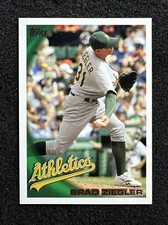 BRAD ZIEGLER #US-113 2010 Topps Update Series QTY Oakland Athletics