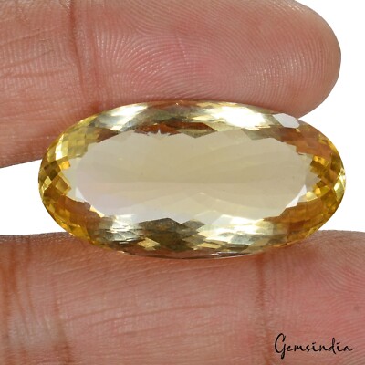 Groß &clean 38.80 Cts Natürlich Unbehandelt Gelb Citrin Oval Schliff Lose