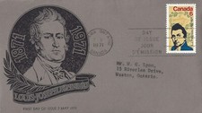 🍁Canada   #539     L.J. PAPINEAU     Fine Used  1971 First Day Cover